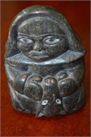 Inuit Sculpture of a Woman with Animal Abraham Pov