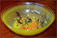 Kosta Boda 10" Yellow Satellite Bowl by B. Vallien