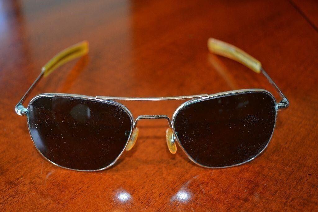 Aviator Sunglasses White American Optical Org Case
