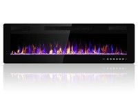 Electactic 60 inches Electric Fireplace Recessed