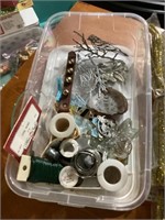 Small container of craft items