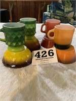 Vintage Anchor Hocking mugs & bowls