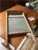 Wooden and glass wash board