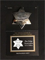 Sterling Reservation Police Badge 24 grams