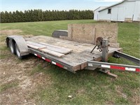 18' car trailer with ramps and new tires. C