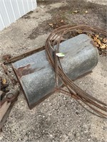 Antique manure bucket and track