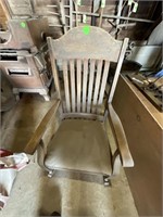 Vintage padded rocking chair