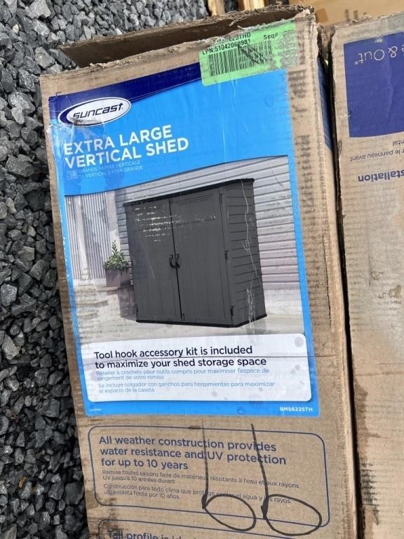 Suncast extra large vertical shed