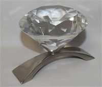 Global Views Crystal "Diamond" Paperweight w/