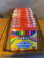 10 new Cra-Z-Art 10 packs washable markers