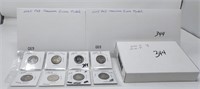 (8) 90% Quarters; 4 Modern Nickels; Rolls of
