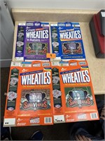 Lot of Football Wheaties Boxes