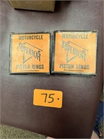 Pair of Vintage Harley Davidson Piston Rings NOS
