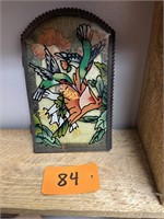 Vintage Stained Glass Folding Picture Frame