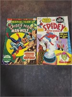Pair of Vintage Spiderman Marvel Comic Books