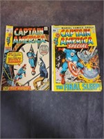 Pair  of Vintage Captain America Comic Books