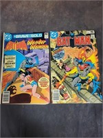 Pair of Vintage Bat Man Wonder Woman Comic Books