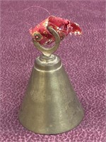 Vintage Brass bell tree ornament, 3 1/2”