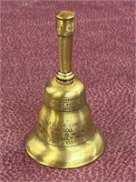 Vintage Brass Dinner Bell, Bible Verse: PSALM