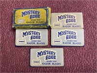 (4) Mystery Edge razor blades in original box