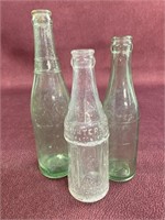 (3) Vintage Bottles including Mechor, has a crack