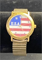 Accutime USA Flag Watch works