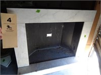 Corner marble fireplace (no mantle)