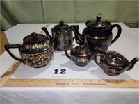 Lot of Japan and England Tea pots