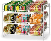 Can Rack Organizer  Holds 36 Cans  White