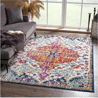Bodrum Colorful Rug 6ft7in x 9ft. In plastic