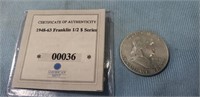 (1) 1951 Silver Half Dollar Coin w/ COA
