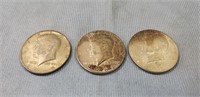 (3) Kennedy Half Dollar Coins (1965, 1966 & 1967)
