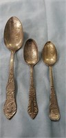 (3) Silver Plated Spoons