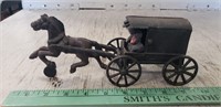 (1) Cast Iron Wagon w/ 1 Horse