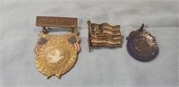 (3) Vintage Military Pins/Medals