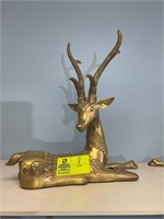 APPEARS TO BE DECORATIVE BRASS DEER APPROX. 17IN L