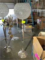 GIANT ROUNDED CRYSTAL LIKE SPHERE WITH STAND  14IN