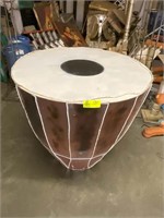 WOODEN LIKE DRUM DECORATIVE PIECE APPROX 45IN WIDE