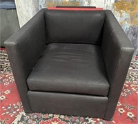11 - BLACK UPOLSTERED CHAIR
