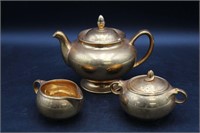 Taylor Smith Taylor 22K Porcelain Gold Tea Set