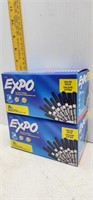 2--36 CT. EXPO DRY ERASE MARKERS-BLACK-