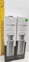 2-NEW ACTIVEFLASK VACUUM INSULATED WATER BOTTLE