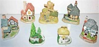 (7) David Winter Hand Painted Cottages