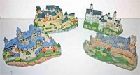 (4) Danbury Mint Enchanted Castles
