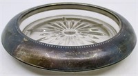 Frank Whiting Sterling Silver Rimmed Large Ashtray