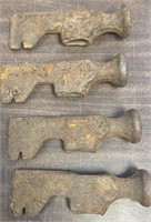 4 VINTAGE TOOLS / AXE HEAD OR HAMMER / SHIPS