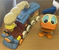 12" LONG MICKEY MOUSE TRAIN & DONALD DUCK