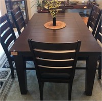 B - DINING TABLE W/ 6 CHAIRS