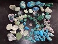 9 LBS OF ASSORTED POLISHED STONES ** QUARTER