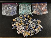 8 LBS ASSORTMENT OF SMALL POLISHED STONES OF